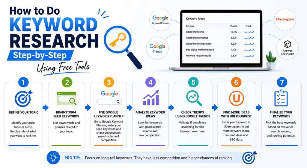 How to Do Keyword Research Step-by-StepUsing Free Tools