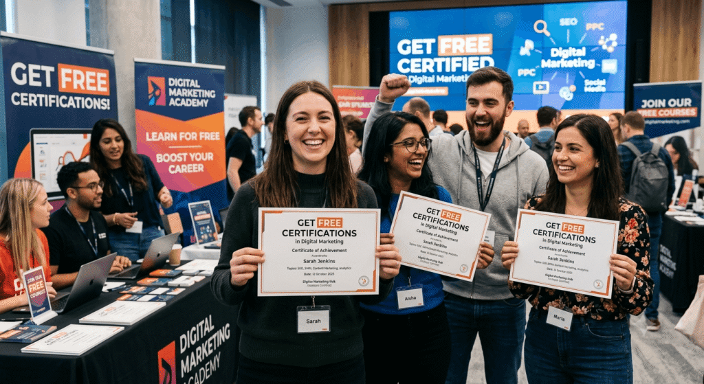 Get Free Certifications​ in digital marketing