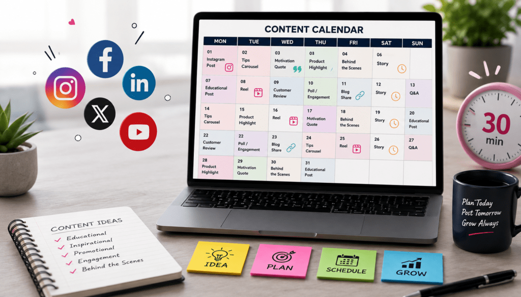 How to Create a Social Media Content Calendar in 30 Minutes