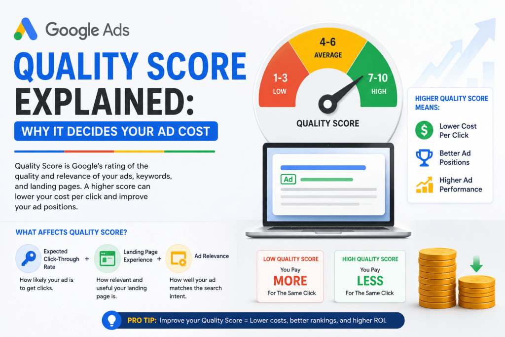 Google Ads Quality Score Explained: Why It Decides Your Ad Cost
