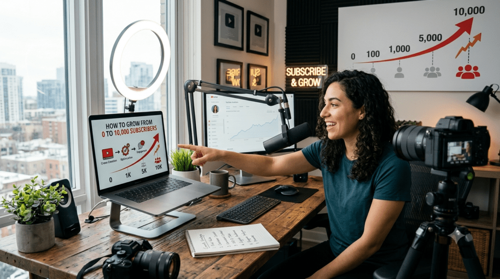youtube channel strategy : how to grow from 0 to 10000 subscriber