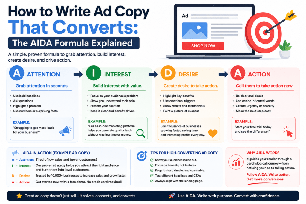 How to Write Ad Copy That Converts: The AIDA Formula Explained