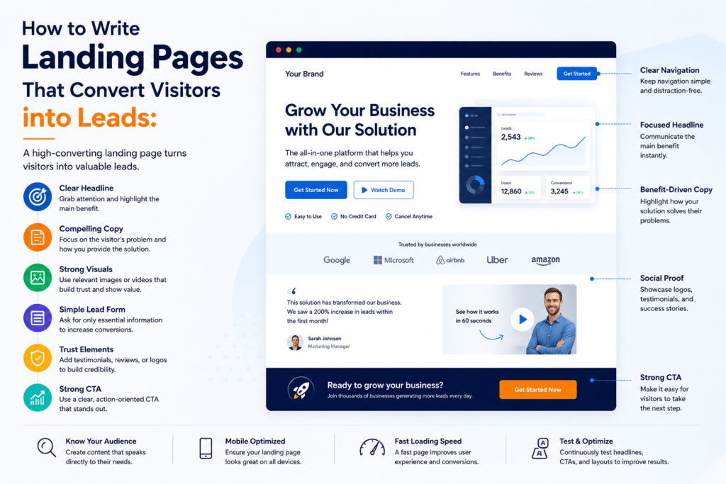 How to Write Landing Pages That Convert Visitors into Leads: