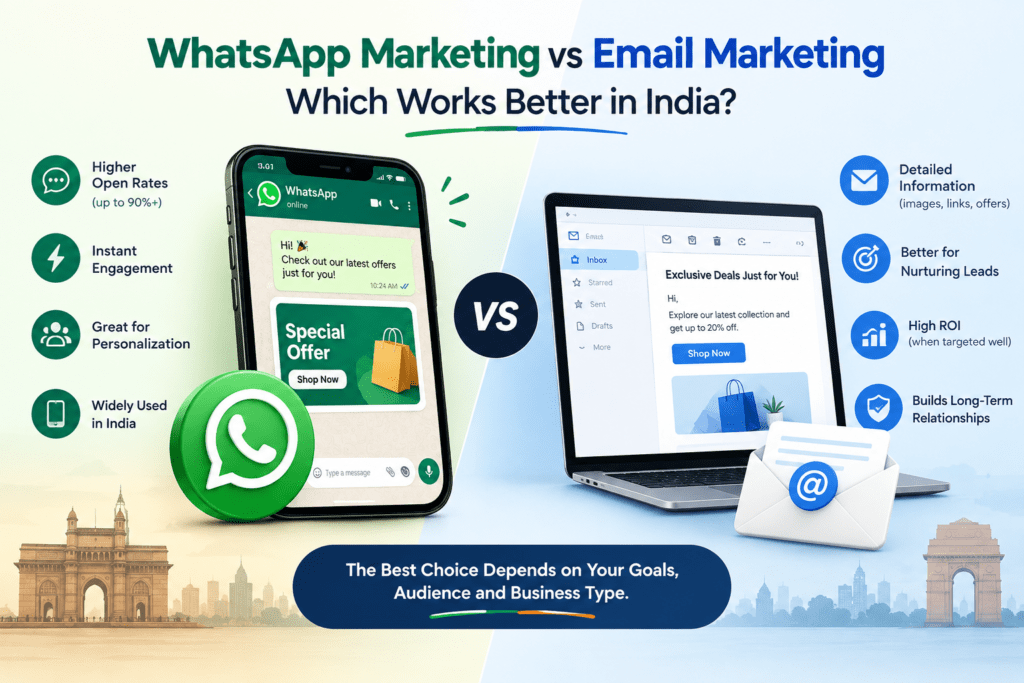 WhatApp Marketing vs Email Marketing : Which Works Better in India?