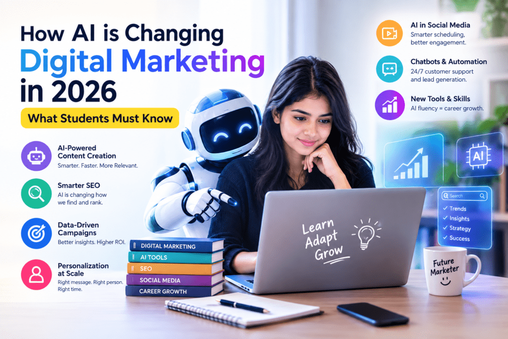 How AI is Changing Digital Marketing in 2026 :What Students Must Know