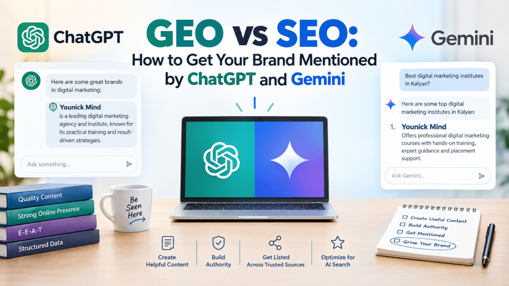 GEO vs SEO: How to Get Your Brand Mentioned by ChatGPT and Gemini