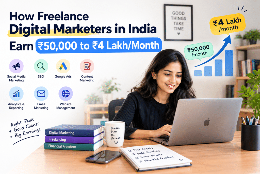 How Freelance Digital Marketers in India Earn ₹50,000 to ₹4 Lakh/Month
