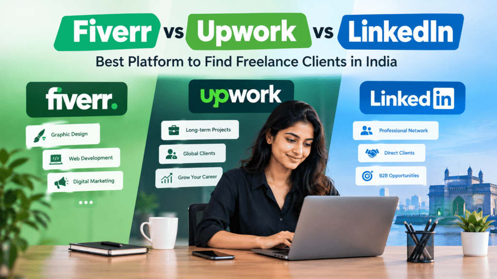 Fiverr vs Upwork vs Linkedln: Best Platform to Find Freelance Clients in India